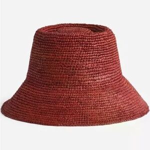 Madewell Lantern Straw Hat - Dusty Redwood, M/L